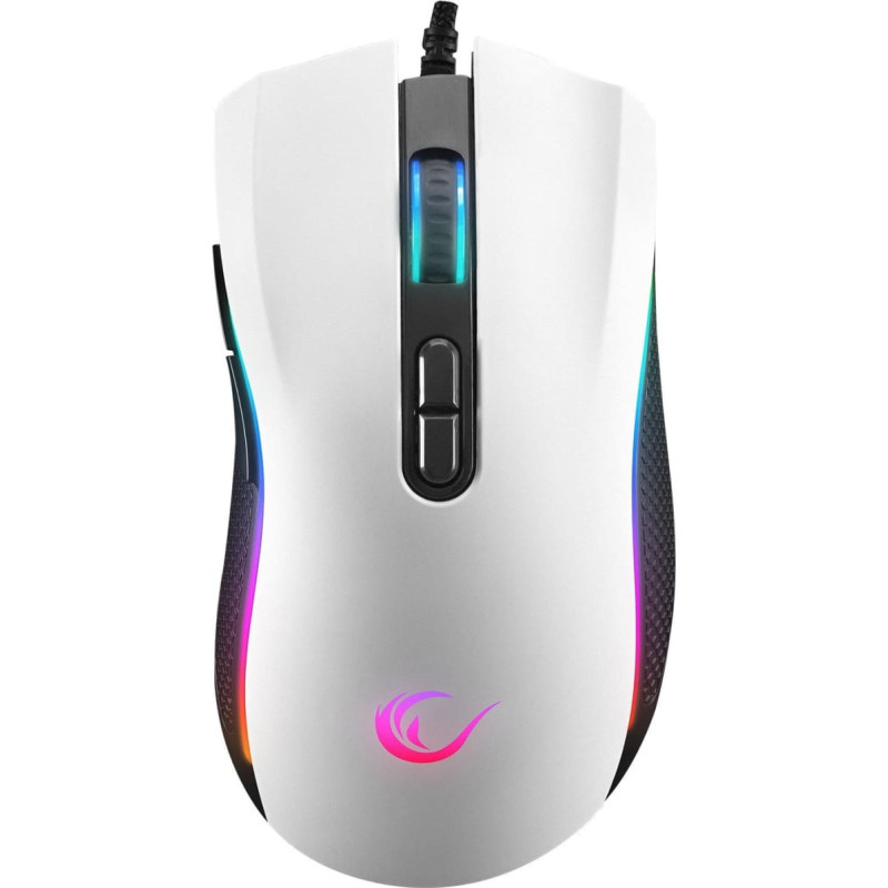Rampage SMX-R44V2 gamingowa 12800 DPI RGB LED 1K Hz HUANO Makro biała