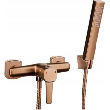 Invena bateria natryskowa z zestawem natryskowym Glamour, miedź BN-02-014-V