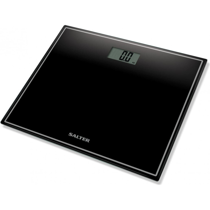Salter 9207 BK3R Compact Glass Electronic Bathroom Scale - Black 5010777143355