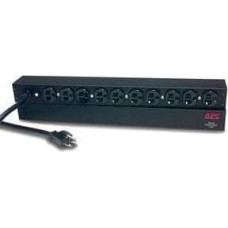 APC Basic Rack-Mount PDU - Steckdosenleiste (Rack - einbaufahig) - Wechselstrom 120 V - 2.4 kW - Eingabe, Eingang NEMA 5-20 - Ausgangsanschlusse: 10 (NEMA 5-20) - 1U - 48.3 cm (19