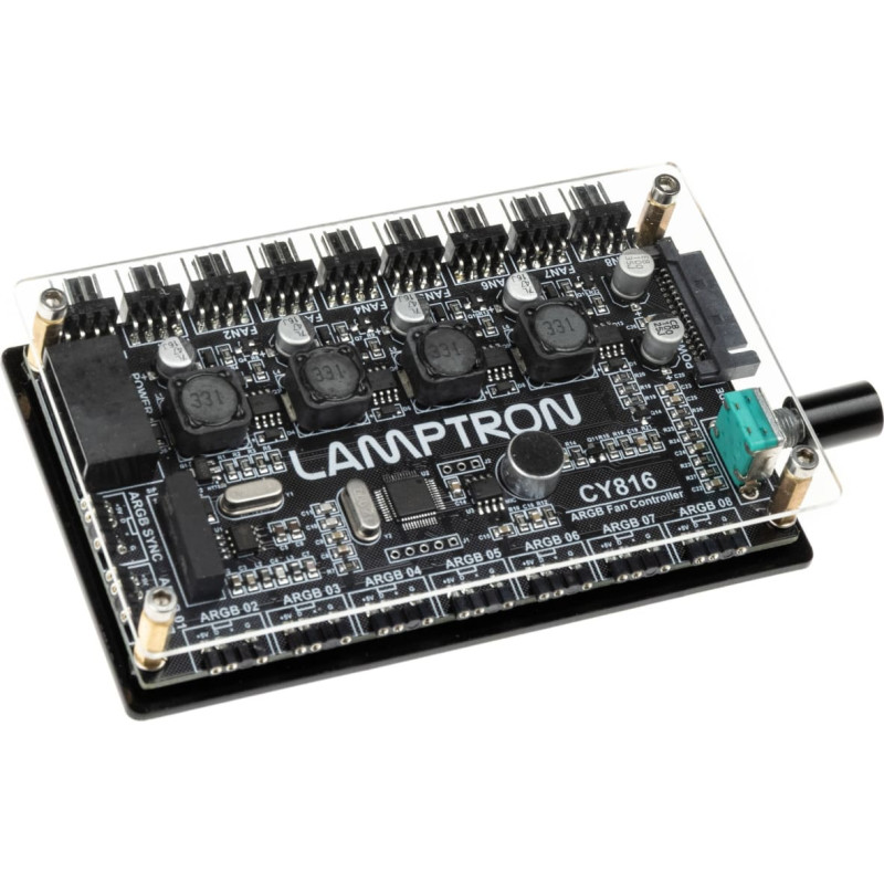 Lamptron CY816 Steuergerät für Lüfter und ARGB - schwarz