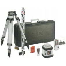 PRO NIWELATOR LASEROWY ROTACYJNY HILE D400 + STATYW + ŁATA