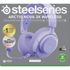 Steelseries Arctis Nova 3X Zestaw słuchawkowy Bezprzewodowy Opaska na głowę Muzyka/dzień powszedni Bluetooth Lawenda