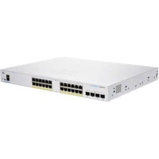 Cisco switch CBS350-24P-4X, 24xGbE RJ45, 4x10GbE SFP+, fanless, PoE+, 195W (CBS35024P4XEURF)