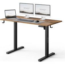 Sense7 Biurko SENSE7 NOJO LIGHT Ciemnobrązowe 120 cmx60 cm