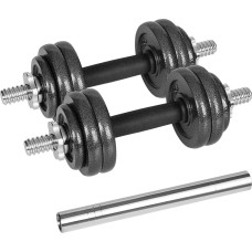 Rebel Hantle żeliwne regulowane w walizce z gryfem, zestaw 15kg REBEL ACTIVE