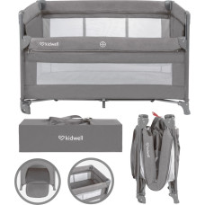 Kidwell ŁÓŻeczko turystyczne kidwell dwupoziomowe blissy lift gray