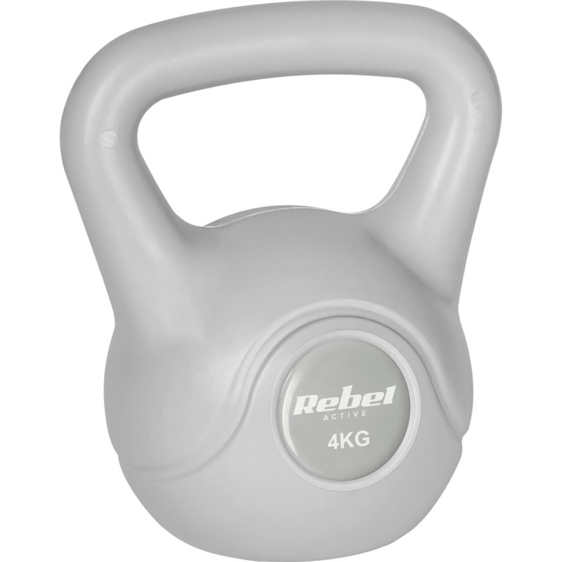Rebel Kettlebell bitumiczny 4 kg szary REBEL ACTIVE
