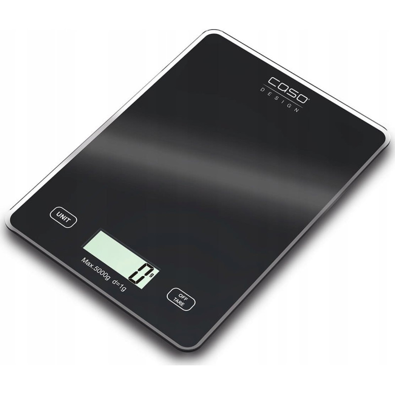 Caso Waga kuchenna Caso Caso | Virtuvinės svarstyklės | Slim | Maximum weight (capacity) 5kg | Graduation 1 g | Juodas