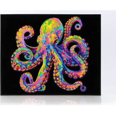 Diamond Dotz ADULTS FLOCKED NEON OCTOPUS