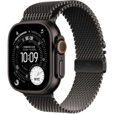 Apple Watch Ultra 3 GPS + Cellular 49mm Black Titanium Case with Black Titanium Milanese Loop - Medium