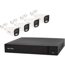 Blow Zestaw monitoringu PoE BLOW 4x8MP 2TB BL-KI8B4/PoE/2TB 4x kamery tubowe 8MP dysk HDD2TB