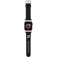 Karl Lagerfeld Karl Lagerfeld Pasek KLAWLSLCNK Apple Watch 42/44/45/49mm czarny/black strap 3D Rubber Choupette Head
