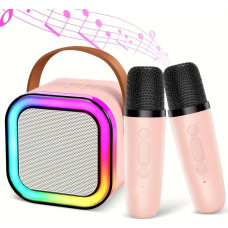 ATL ZS55A Zestaw karaoke bluetooth głośnik + 2x mikrofon różowy