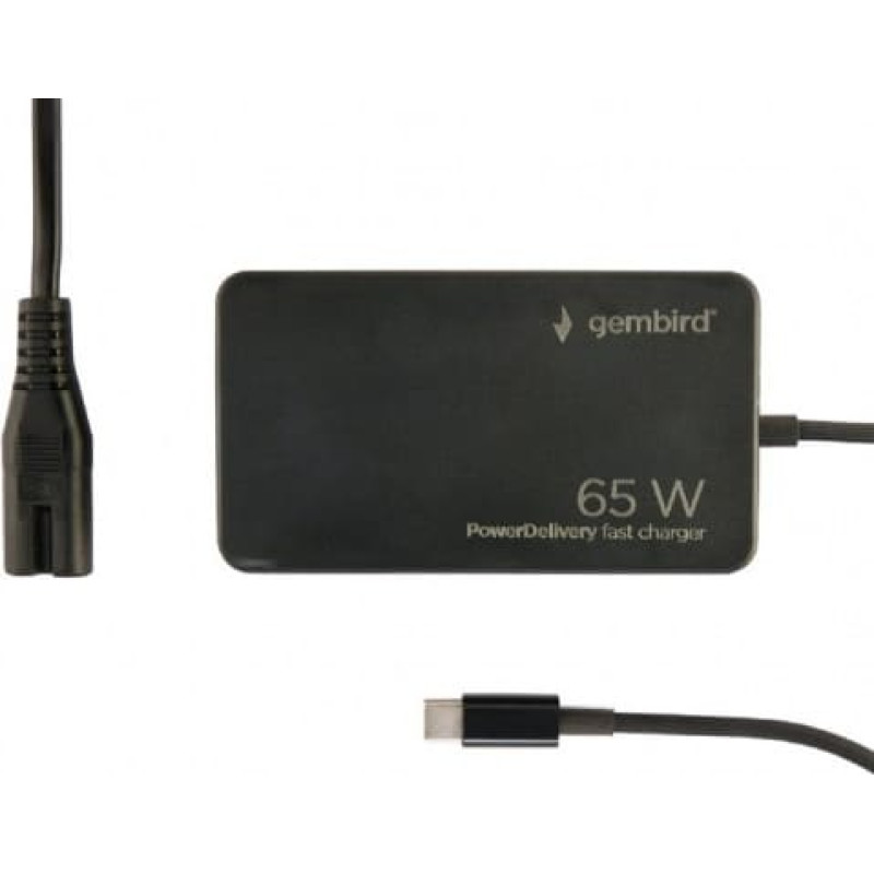 Gembird Universal charger 65W USB-C fast charger black