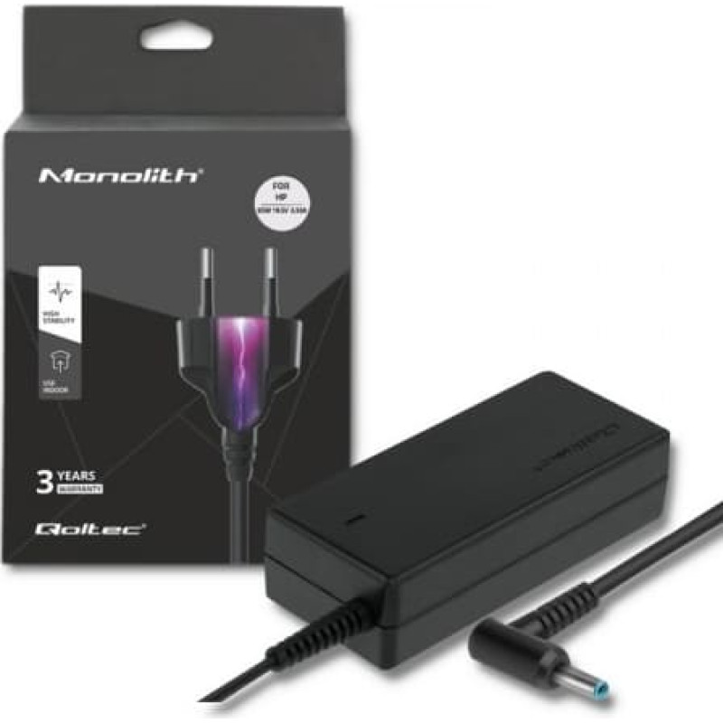 Qoltec Power adapter for HP Compaq 65W | 19.5V | 3.33A | 4.5 * 3.0 + pin