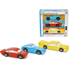 Tender Toys Samochody zabawki retro auta 3 sztuki Tender Leaf Toys