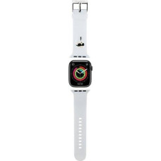 Karl Lagerfeld Karl Lagerfeld Pasek KLAWMSLKNH Apple Watch 38/40/41mm biały/white strap 3D Rubber Karl Head