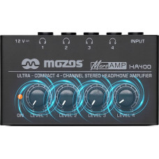 Mozos HA400 4-KANAŁOWY WZMACNIACZ SŁUCHAWKOWY STEREO