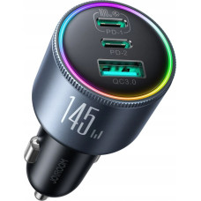 Joyroom Ładowarka samochodowa Joyroom JR-CCN07 145W 2xUSB-C USB-A + kabel USB-C 100W - ciemnoszara