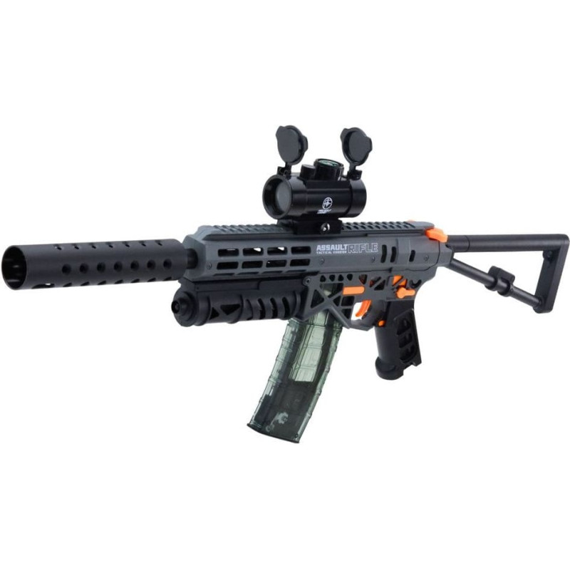 Leantoys KARABIN ELEKTRYCZNY MK7 NA KULKI WODNE 2 MAGAZYNKI OKULARY CELOWNIK AKUMULATOR