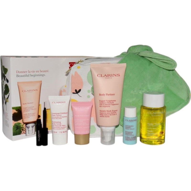 Clarins Clarins Set (Body Partner 175 ml+ Tonic Treatment Oil 100 ml+ Body Scrub 30 ml+ Energizing Emulsion 30 ml+ Day Cream 15 ml+ Mascara 3 ml)