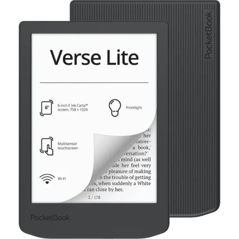 Pocketbook Ebook Verse Lite 619 6' E-Ink Carta 8GB Wi-Fi pelēks