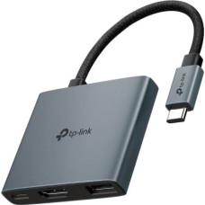 Tp-Link UH3020C saskarnes centrmezgls USB Type-C 5000 Mbit/s Pelēks