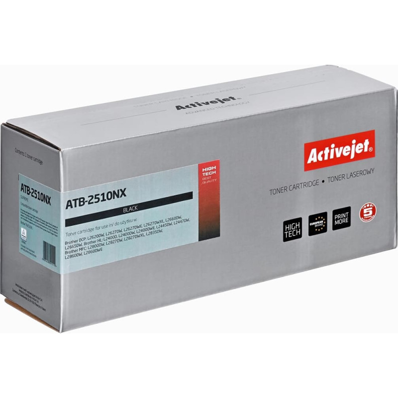 Activejet ATB-2510NX toneris Brother printeriem; Brother TN2510XL nomaiņas kasetne; Supreme; 3000 lappuses; melna)