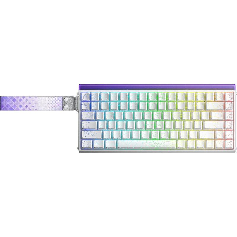 Aula klawiatura gasket HERO84 HE WHITE+Contour Engrave BlackKing switch RGB