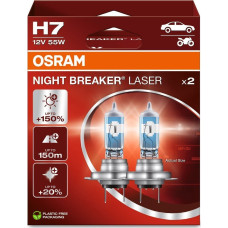 Osram OSRAM Automobilinės lemputės NIGHT BREAKER LASER +150% H7 55W 12V PX26D 2vnt
