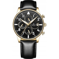 Giewont Zegarek Męski Giewont Chronograph Sapphire Czarno Złoty GW5630-A4