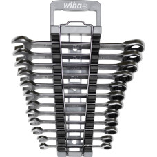 Wiha Zestaw kluczy płaskich z grzechotką oczkową 44665 /12szt./