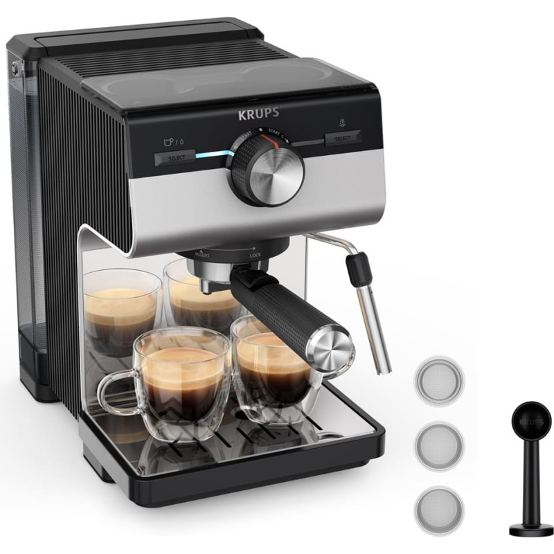 Krups Authentic+ XP384E10 kafijas automāts Pusautomātiskais espresso automāts 2 l