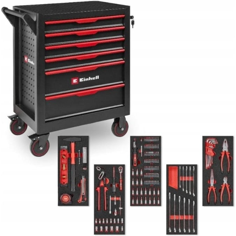 Einhell Wózek narzędziowy Einhell WÓZEK NARZĘDZIOWY 6-SZUFLAD 149el.