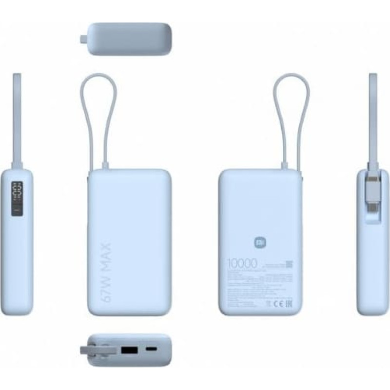 Xiaomi 67W Power Bank 10000 (Integrated Cable) Ice Blue | Xiaomi