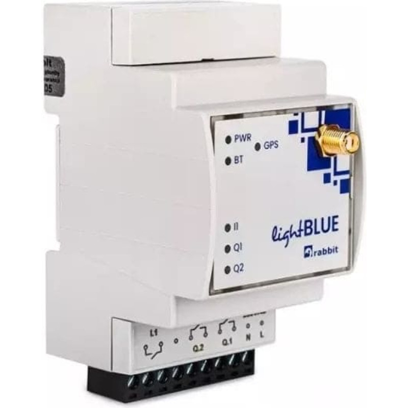 Rabbit Sterownik oświetlenia ulicznego lightBLUE GPS (z anteną zewnętrzną na klej ANT1) RABB7012G1W18