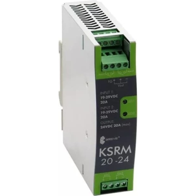 Silentiumpc Moduł reduntancyjny KSRM 24VDC 20A W na szynę DIN, Uzas: 19-29VDCVAC, Ta80, 17000-1811