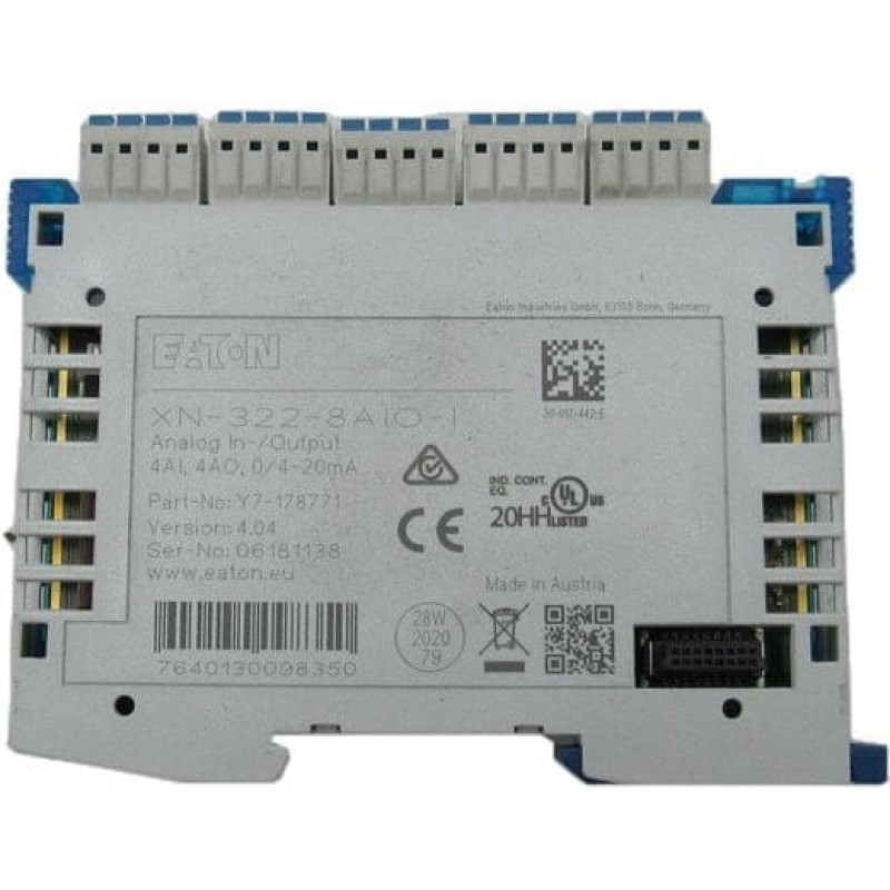 Eaton Moduł XN300- 4 we/4 wy analogowe 0/4..20mA DC XN-322-8AIO-I 178771