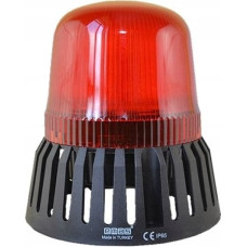 Emas Wielofunkcyjna lampa czerwona fi 120 z buzerem, 12-24V AC/DC T0-IT120R024Z