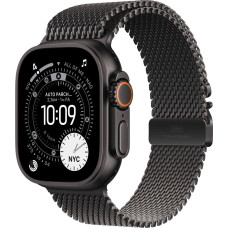 Apple Watch Ultra 3 GPS + Cellular 49mm Black Titanium Case with Black Titanium Milanese Loop - Small