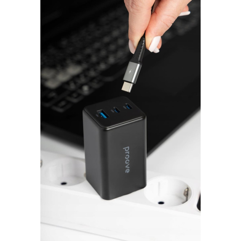 Proove Ładowarka sieciowa Proove Pocket GaN 65W black (2*Type-C + USB)