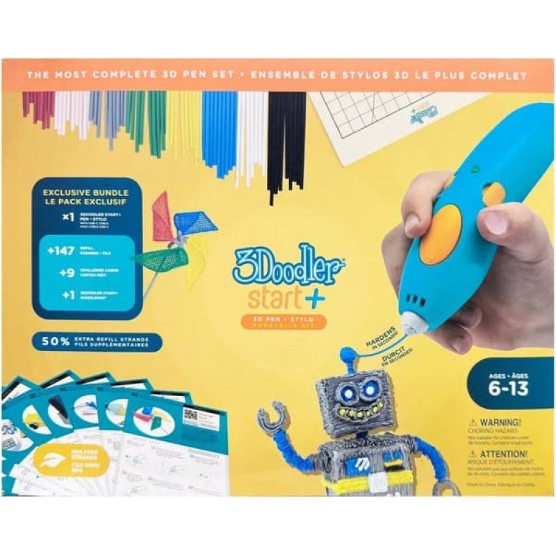 3Doodler Start Plus Costc komplekts rozszerzony 3D pildspalva 0,77 mm tirkīza