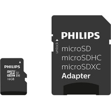 Philips MicroSDHC 16GB class 10/UHS 1 + Adapter