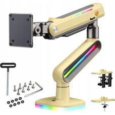 Blow F6-XD Sunrise Yellow Podświetlenie RGB Gamingowy mocny uchwyt biurkowy do dużych monitorów 32-60 cali
