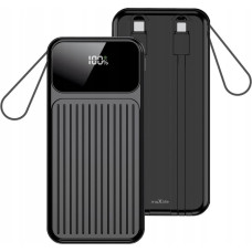 Wekome Maxlife power bank z wbudowanymi kablami MXPB-06 PD QC 22,5W 10000 mAh czarny