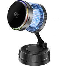 4Smarts Ładowarka 4smarts Qi2 25W MagSafe ładowarka chłodząca uchwyt RGB 360 szary