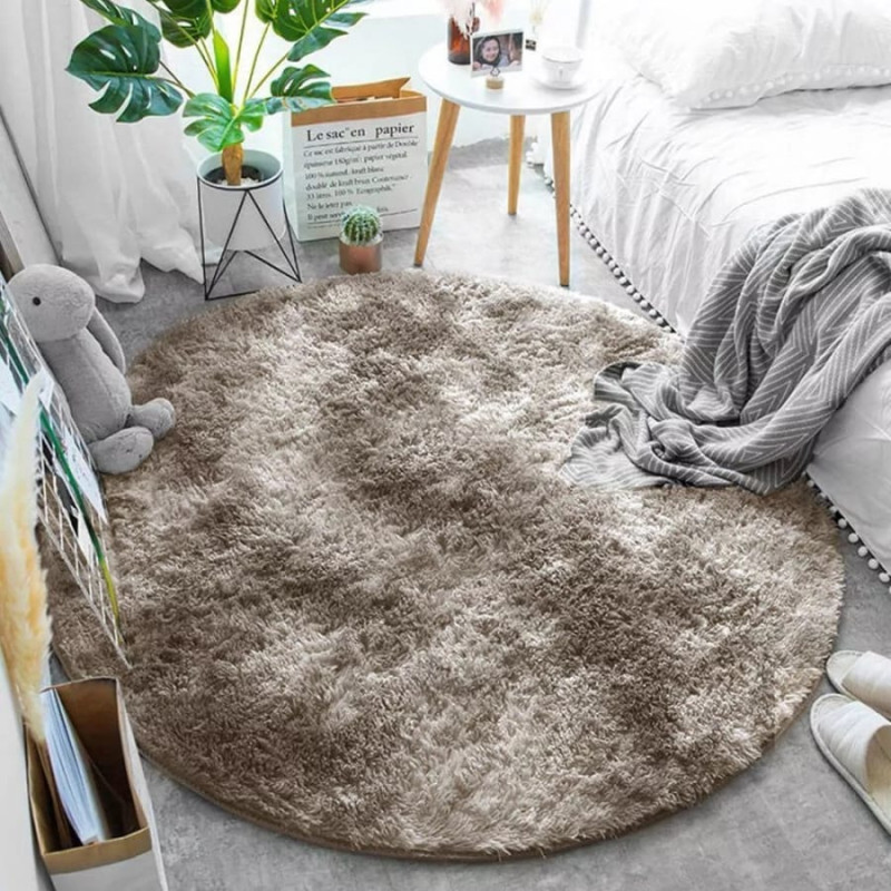 Strado Dywan okrągły Ombre Strado 100x100 OmbreCamel (Beżowy) uniwersalny