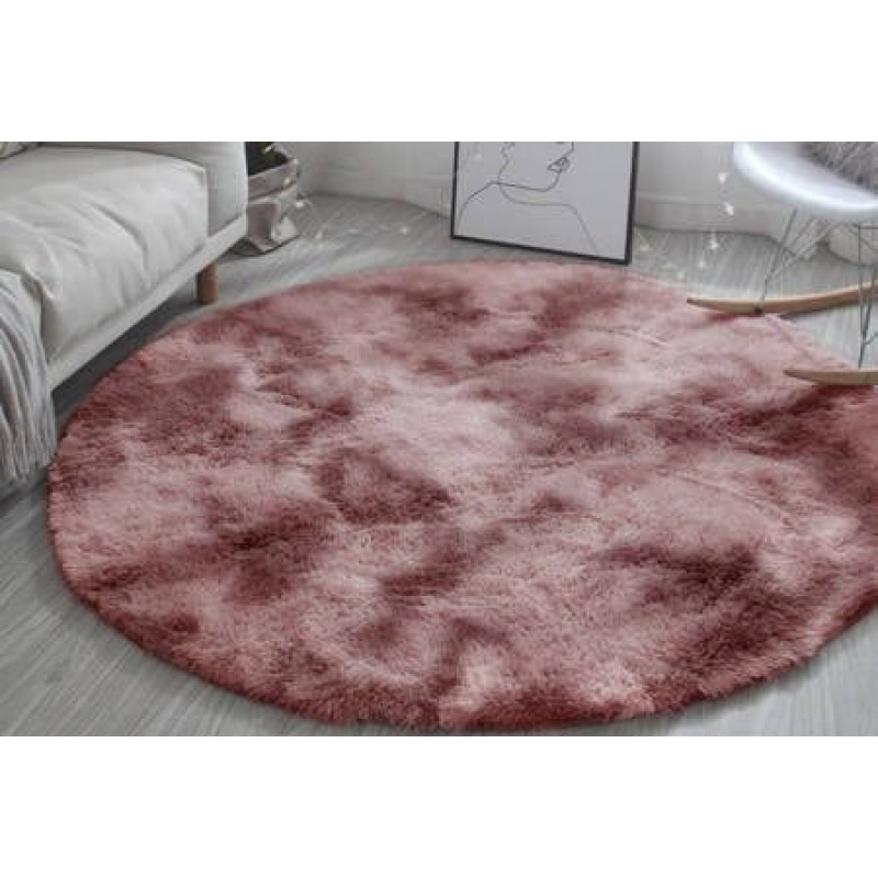 Strado Dywan okrągły Ombre Strado 140x140 OmbrePurple (Różowy) uniwersalny