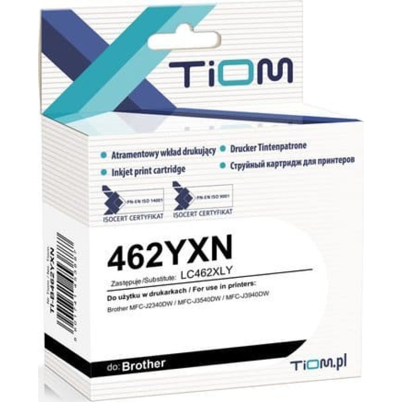 Tiom Tusz Tiom Tusz Tiom do Brother 462YXN | LC462XLY | 1500 str. | yellow